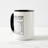 Funny Schoolbus Driver Nutrition Facts Boss Gift Tasse (Vorderseite Links)