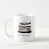 Funny Schreibwriter Confusion Slogan Kaffeetasse (Links)