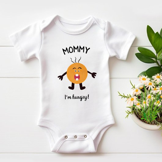 Funny schreiend orange baby strampler