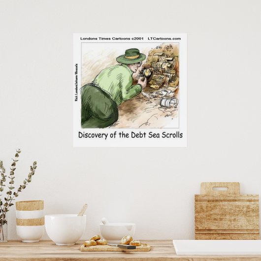 Funny Schulden Sea Scrolls Poster (Küche)