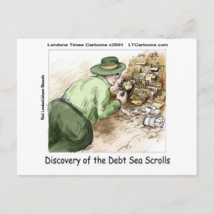 Funny Schulden Sea Scrolls Postkarte