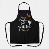Funny Schürze, Custom Sassy Wein Personalisiert Sc Schürze (Vorderseite)