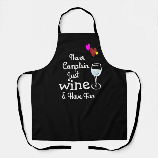 Funny Schürze, Custom Sassy Wein Personalisiert Sc Schürze (Vorderseite)