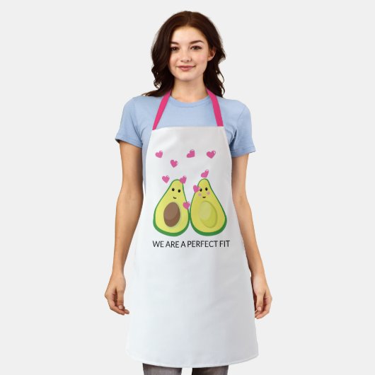 Funny Schürze für Frauen Avocado GRILLEN Kochen Sc (Getragen)