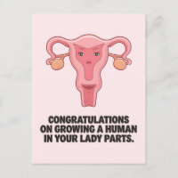 Funny Schwangerschaft Uterus wird in Lady ein Mens