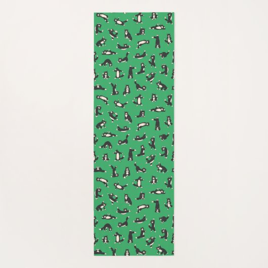 Funny Schwarz-weiß Cats Doing Pattern Yoga Mat Yogamatte (Rückseite)
