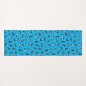 Funny Schwarz-weiß Cats Doing Pattern Yoga Mat Yogamatte (Rückseite (Horizontal))