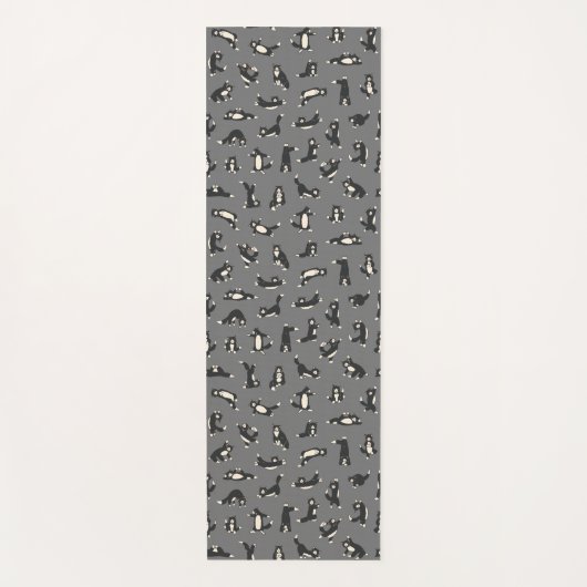 Funny Schwarz-weiß Cats Doing Pattern Yoga Mat Yogamatte (Vorderseite)