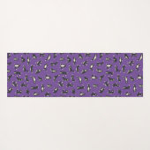 Funny Schwarz-weiß Cats Doing Pattern Yoga Mat Yogamatte (Rückseite (Horizontal))