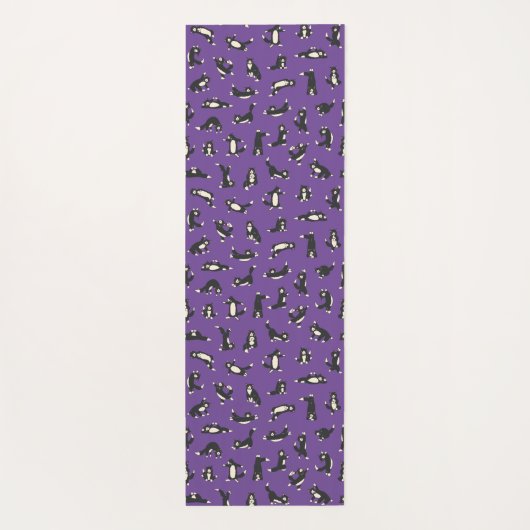 Funny Schwarz-weiß Cats Doing Pattern Yoga Mat Yogamatte (Rückseite)