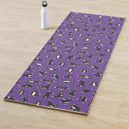 Funny Schwarz-weiß Cats Doing Pattern Yoga Mat Yogamatte