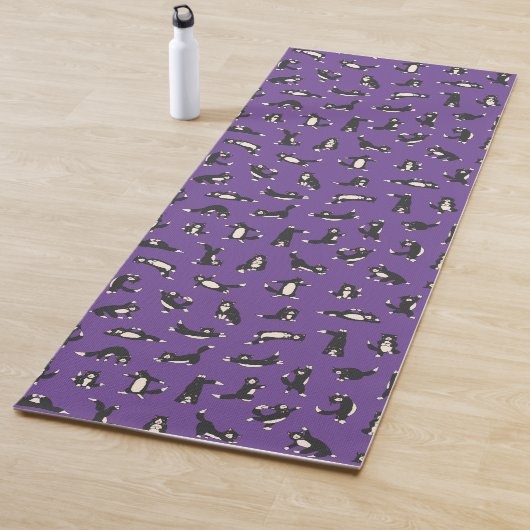 Funny Schwarz-weiß Cats Doing Pattern Yoga Mat Yogamatte (Beispiel)