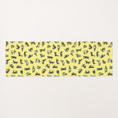 Funny Schwarz-weiß Cats Doing Pattern Yoga Mat Yogamatte (Rückseite (Horizontal))