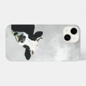 Funny Schwarz-weiß Holstein Kuh Farm Animal iPhone Hülle (Rückseite (Horizontal))