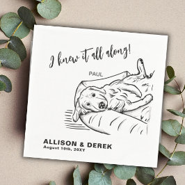 Funny Schwarz-weißer Minimalistischer Hund Cat Pet Serviette