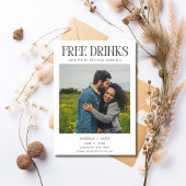 Funny Schwarz-weißes Foto Hochzeit Save the Date