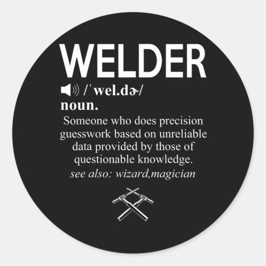 Funny Schweiding Proud Welder Weld Job American Runder Aufkleber (Vorderseite)