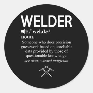 Funny Schweiding Proud Welder Weld Job American Runder Aufkleber