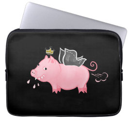 Funny Schweinefieber Bauer Cartoon Spaß Laptopschutzhülle