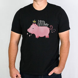 Funny Schweinefieber Bauer Cartoon Spaß T-Shirt