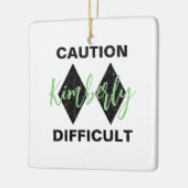 Funny Schwieriges Double Black Diamond Keramikornament (Links)