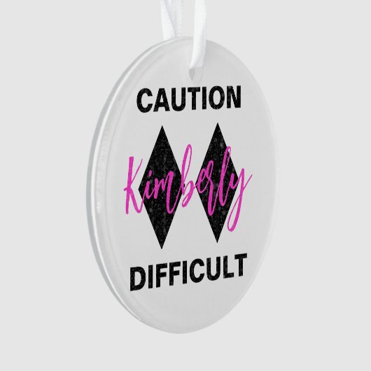 Funny Schwieriges Double Black Diamond Ornament (Vorderseite)