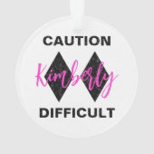 Funny Schwieriges Double Black Diamond Ornament (Rückseite)