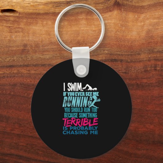 Funny Schwimmen Geschenk zum Baden Schlüsselanhänger (Vorderseite)