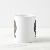 Funny Sci-fi Marine Orange Cat Vorsicht vor der Ka Kaffeetasse (Mittel)