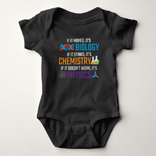 Funny Science Biology Chemistry Physical Teacher Baby Strampler