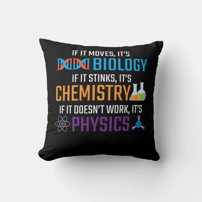 Funny Science Biology Chemistry Physical Teacher Kissen (Vorderseite)