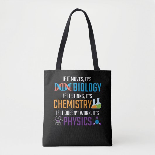 Funny Science Biology Chemistry Physical Teacher Tasche (Vorderseite)