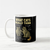 Funny Science Cat Physics What Cats Think Gift Men Kaffeetasse (Links)