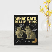 Funny Science Cat Physics What Cats Think Gift Men Karte (Gelbe Blume)