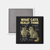 Funny Science Cat Physics What Cats Think Gift Men Magnet (Vorderseite/Rückseite)