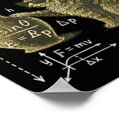 Funny Science Cat Physics What Cats Think Gift Men Poster (Ecke)