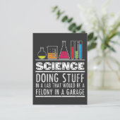 Funny Science Chemistry T Shirt für Nerd Postkarte (Stehend Vorderseite)