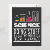 Funny Science Chemistry T Shirt für Nerd Postkarte (Vorne/Hinten)