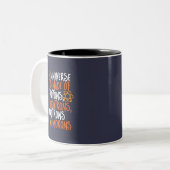Funny Science Chemistry Universe Made of Morons Zweifarbige Tasse (Vorderseite Links)