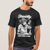 Funny Science Chimp T - Shirt - Labrador Monkey Jo (Vorderseite)