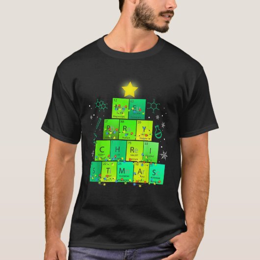Funny Science Christmas Chemistry Spaß Ugly Sweat T-Shirt (Vorderseite)
