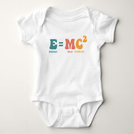 Funny Science E=MC2 Baby Strampler (Vorderseite)
