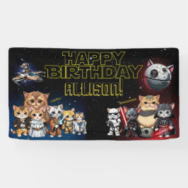 Funny Science Fiction Kitty Cat Custom Einladung Banner