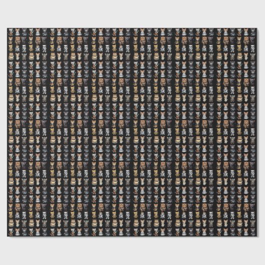 Funny Science Fiction Kitty Cat Custom Einladung Geschenkpapier (Flach)