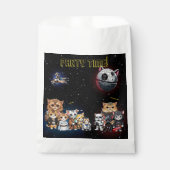 Funny Science Fiction Kitty Cat Custom Einladung Geschenktütchen (Vorderseite)