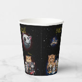 Funny Science Fiction Kitty Cat Custom Einladung Pappbecher (Rechts)