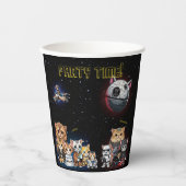 Funny Science Fiction Kitty Cat Custom Einladung Pappbecher (Vorderseite)