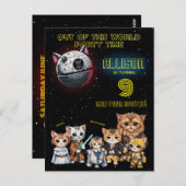 Funny Science Fiction Kitty Cat Custom Einladung Postkarte (Vorne/Hinten)