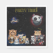 Funny Science Fiction Kitty Cat Custom Einladung Serviette (Vorderseite)