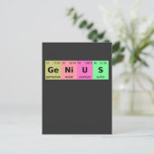 Funny Science Genius Periodic Tabelle der Elemente Postkarte (Stehend Vorderseite)